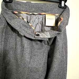 Burberry London grey wool and cashmere blend boot cut pants
